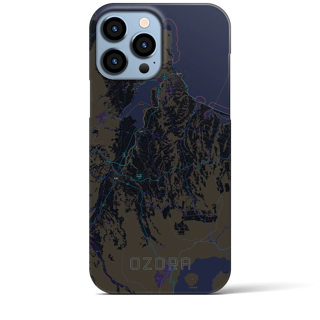 【大空(北海道)】地図柄iPhoneケース(バックカバータイプ)