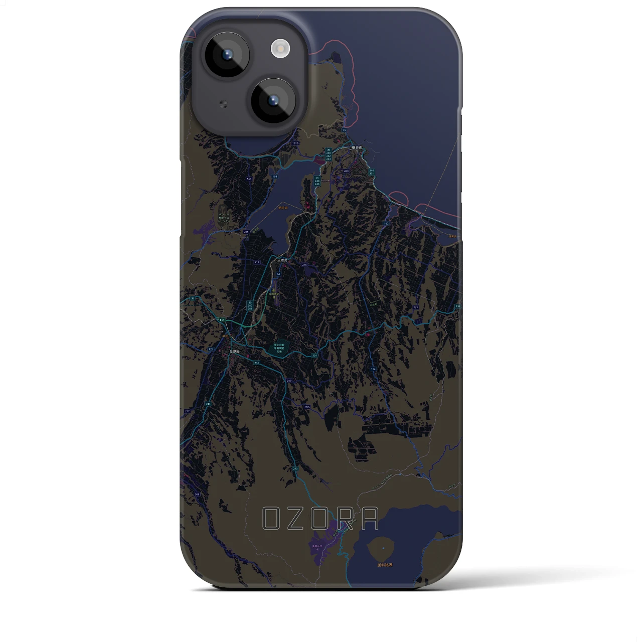 【大空(北海道)】地図柄iPhoneケース(バックカバータイプ)