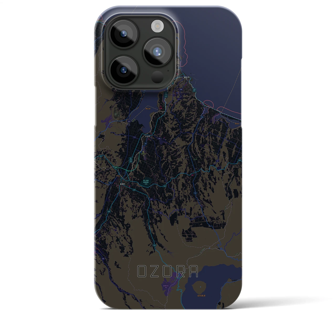 【大空(北海道)】地図柄iPhoneケース(バックカバータイプ)