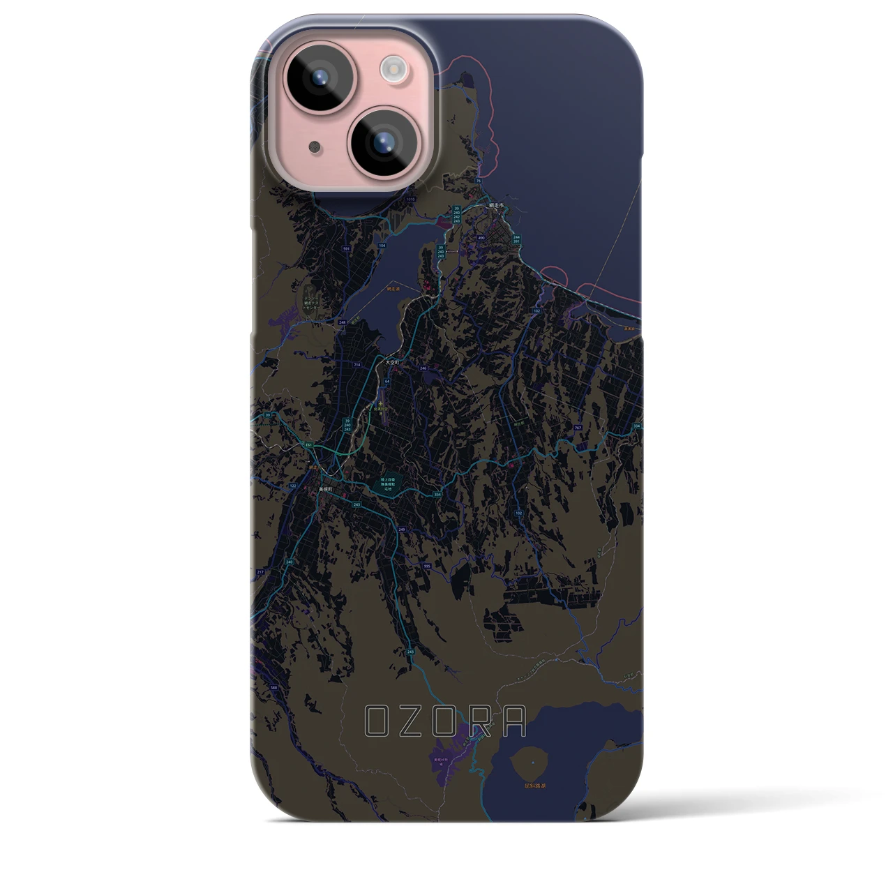 【大空(北海道)】地図柄iPhoneケース(バックカバータイプ)