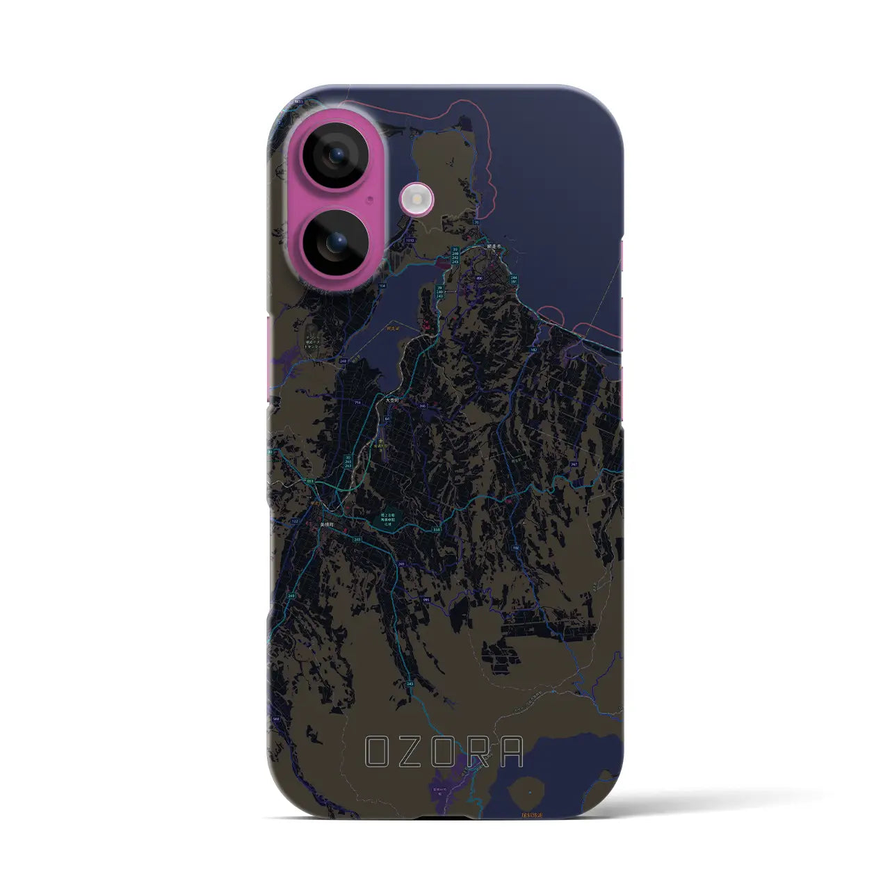 【大空(北海道)】地図柄iPhoneケース(バックカバータイプ)