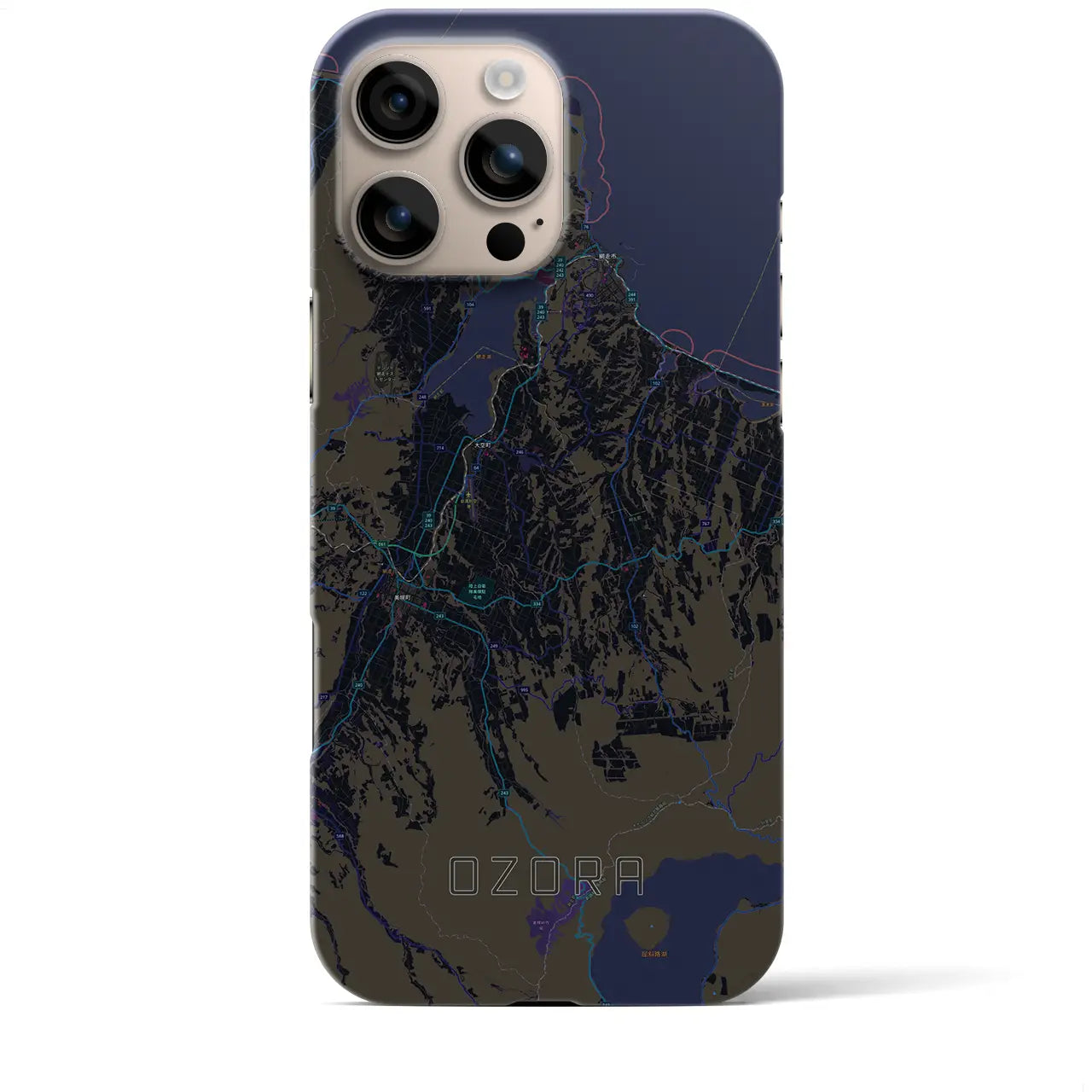 【大空(北海道)】地図柄iPhoneケース(バックカバータイプ)
