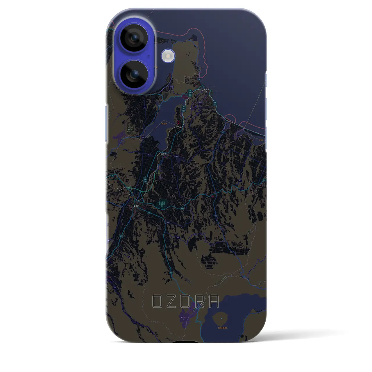 【大空(北海道)】地図柄iPhoneケース(バックカバータイプ)