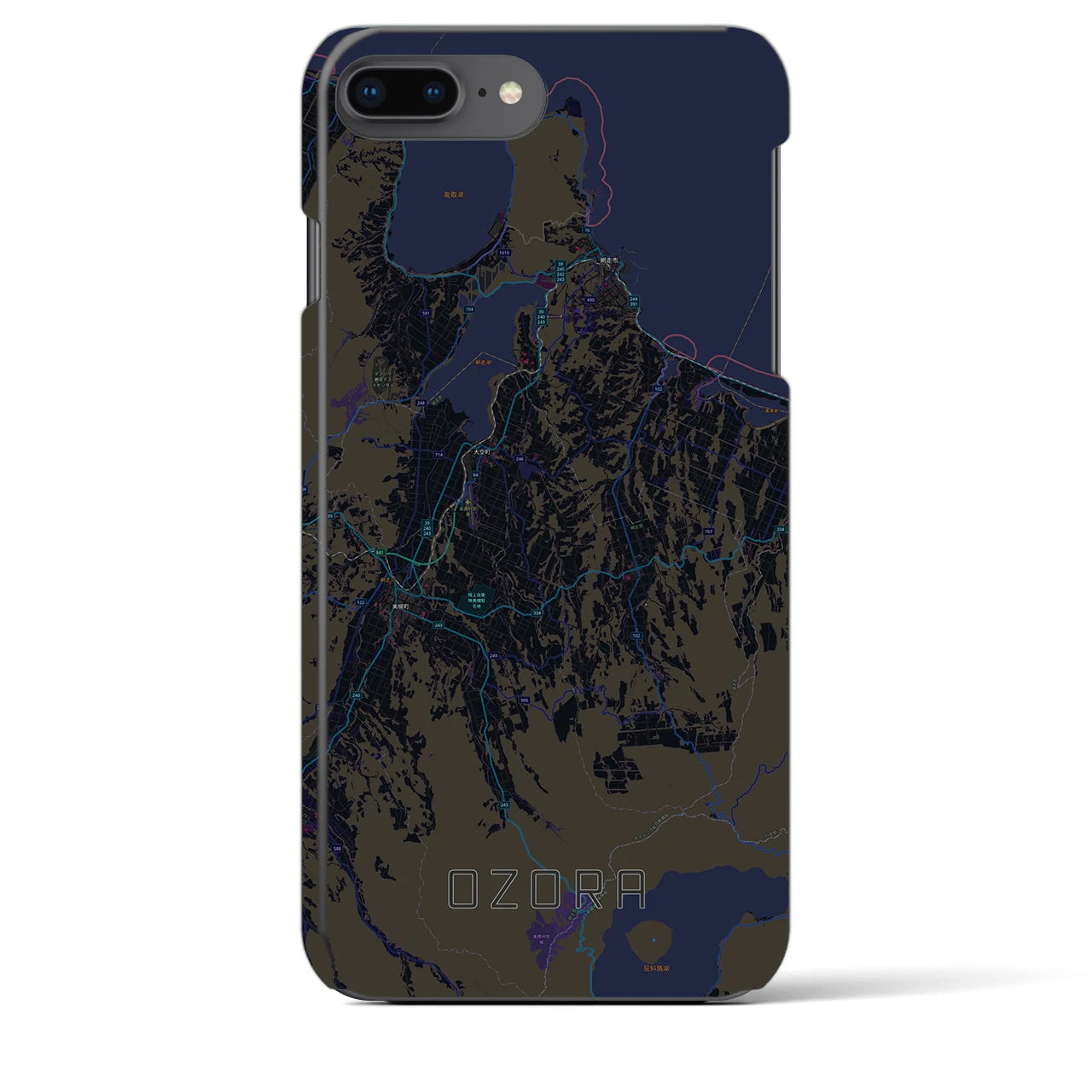 【大空(北海道)】地図柄iPhoneケース(バックカバータイプ)