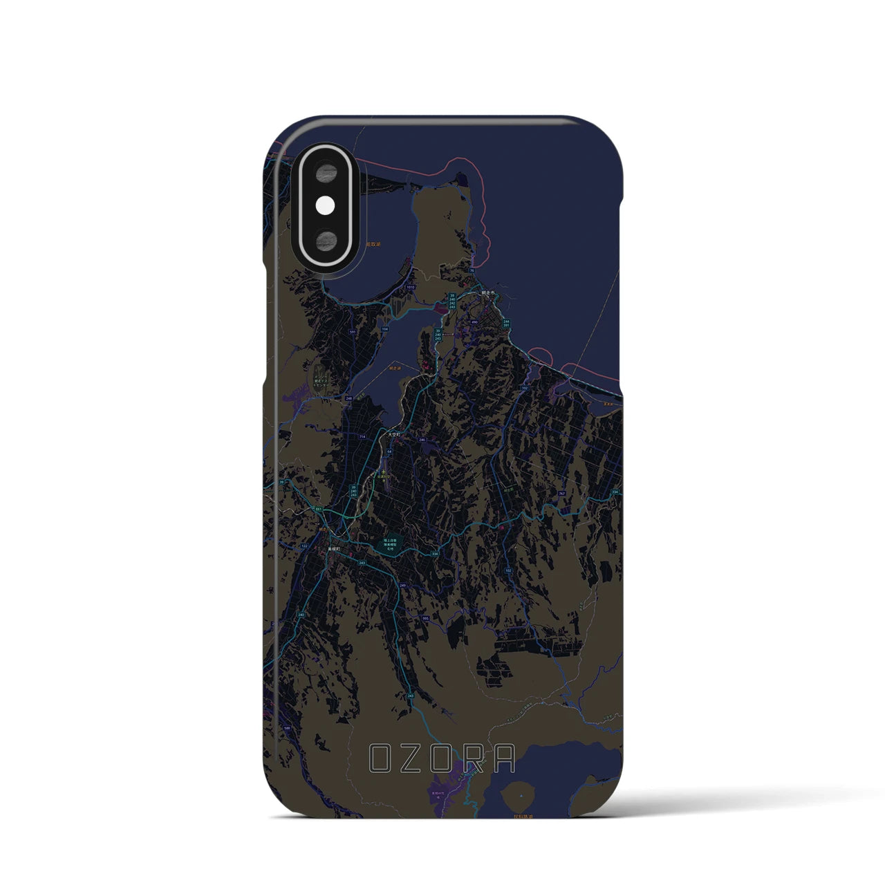 【大空(北海道)】地図柄iPhoneケース(バックカバータイプ)