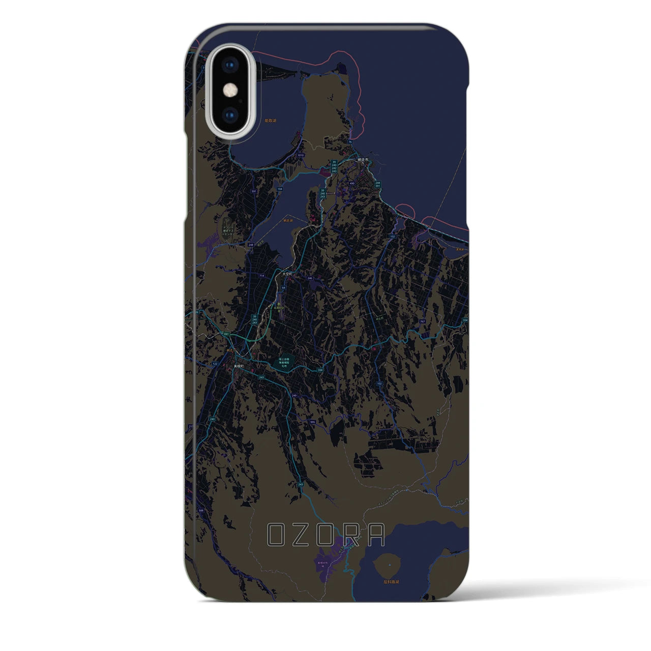 【大空(北海道)】地図柄iPhoneケース(バックカバータイプ)