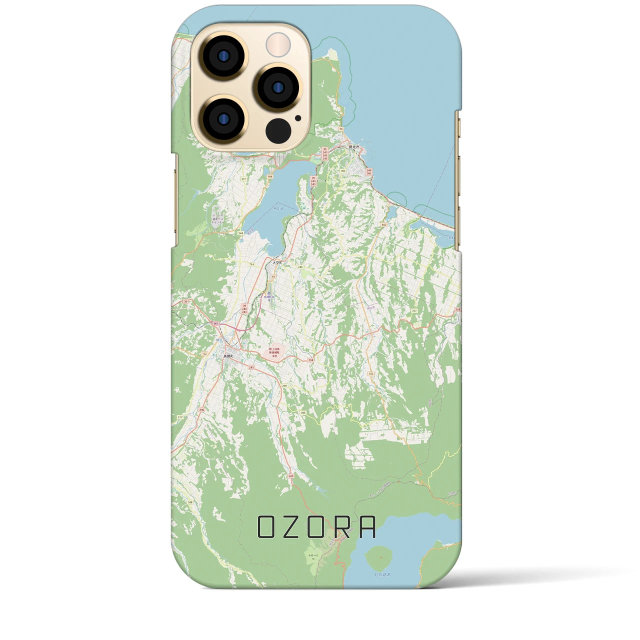 【大空(北海道)】地図柄iPhoneケース(バックカバータイプ)