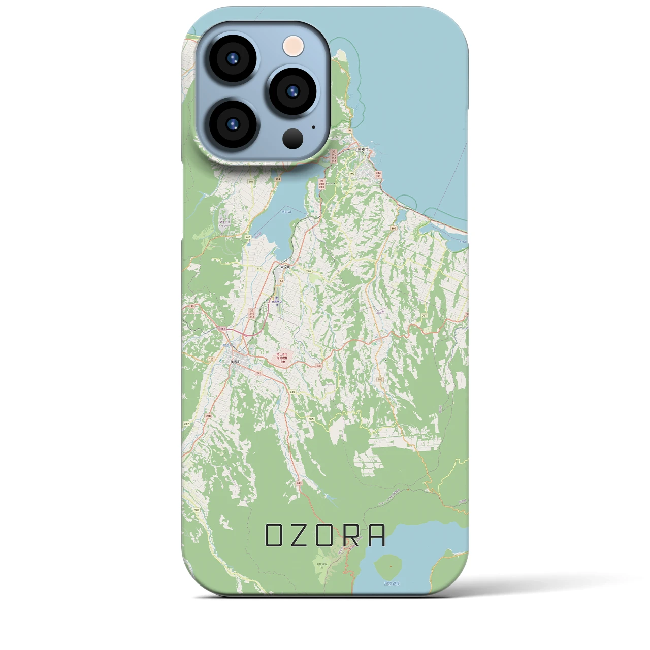 【大空(北海道)】地図柄iPhoneケース(バックカバータイプ)