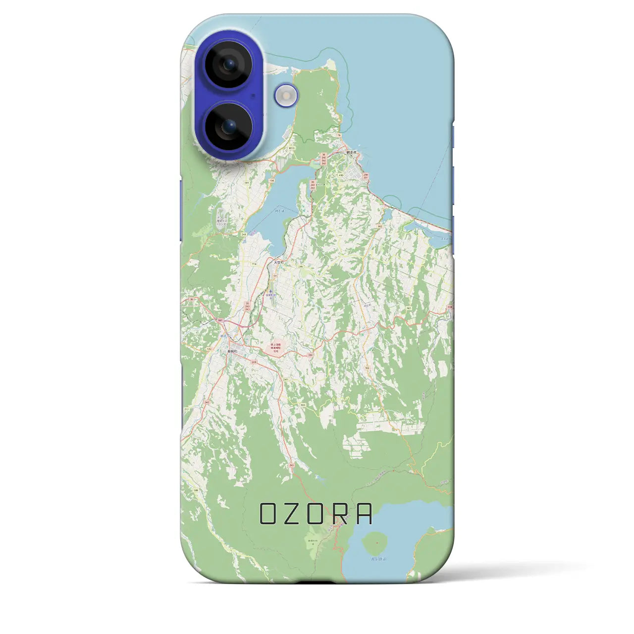【大空(北海道)】地図柄iPhoneケース(バックカバータイプ)ナチュラル・iPhone 16 Pro Max 用
