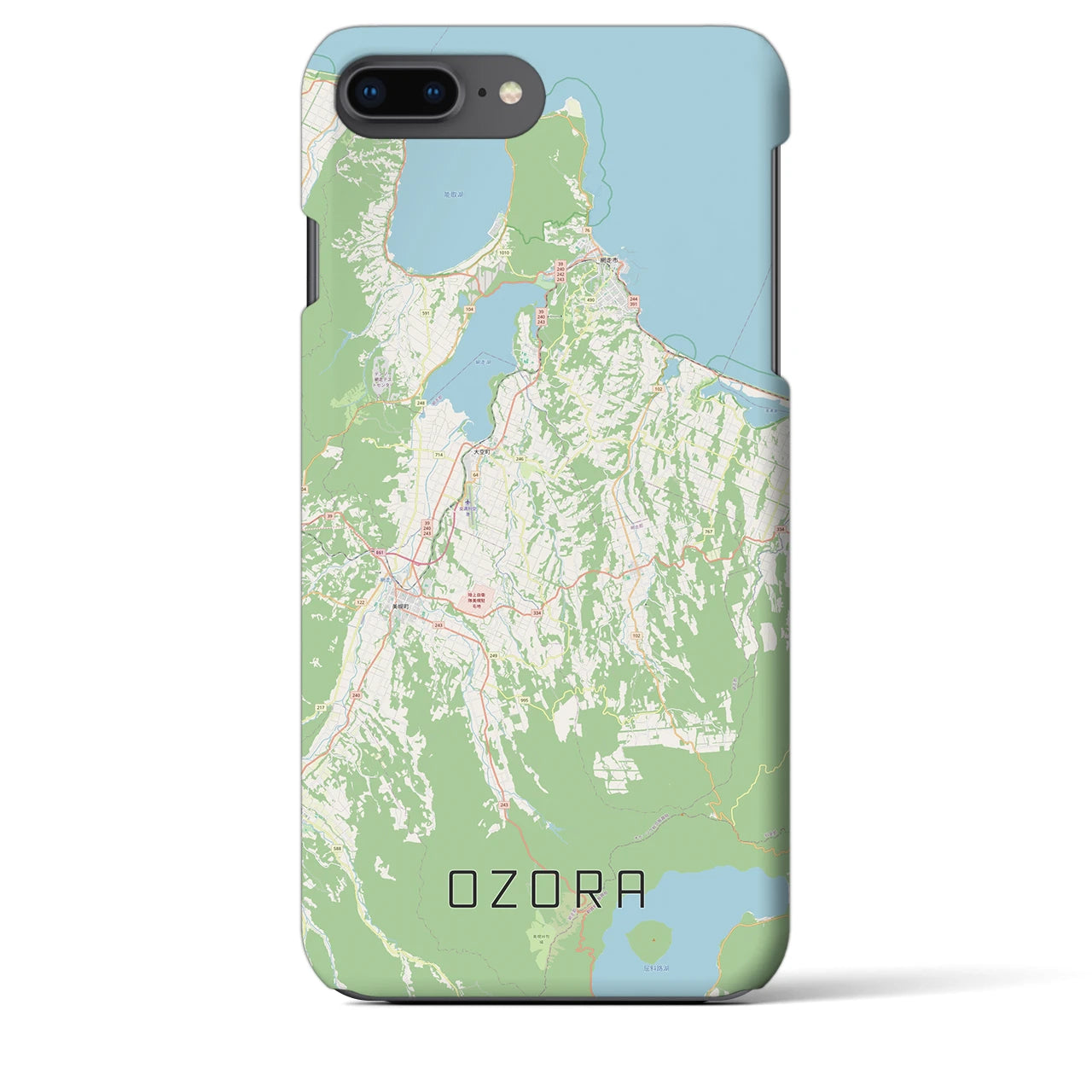 【大空(北海道)】地図柄iPhoneケース(バックカバータイプ)