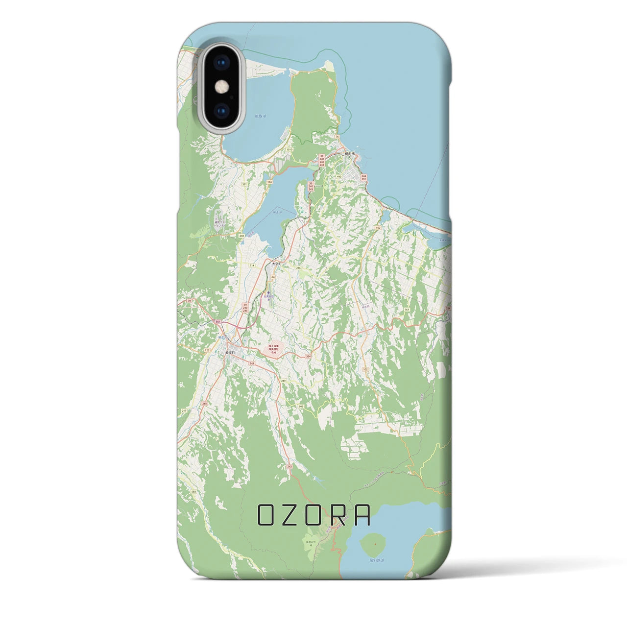 【大空(北海道)】地図柄iPhoneケース(バックカバータイプ)