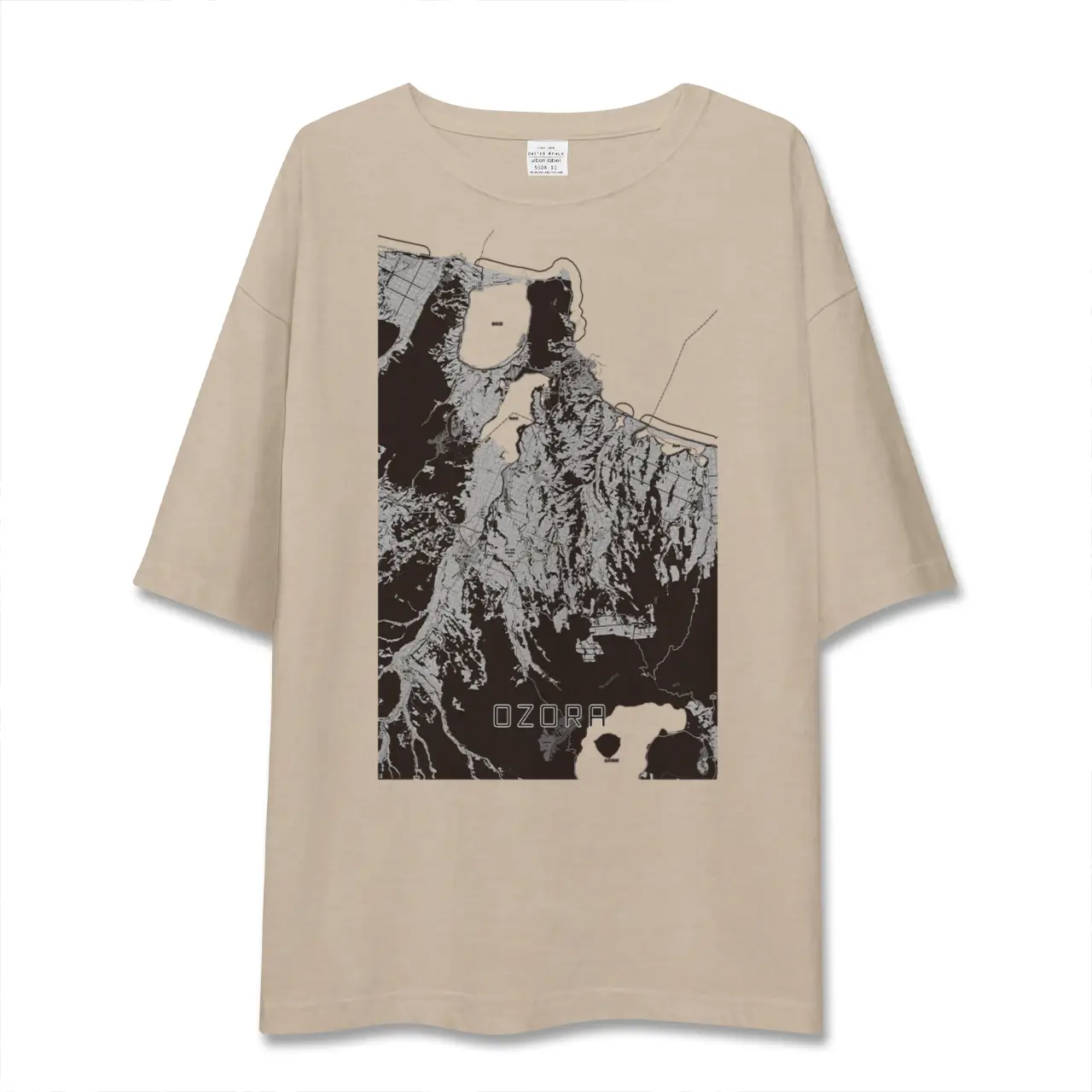 【大空(北海道)】地図柄ビッグシルエットTシャツ