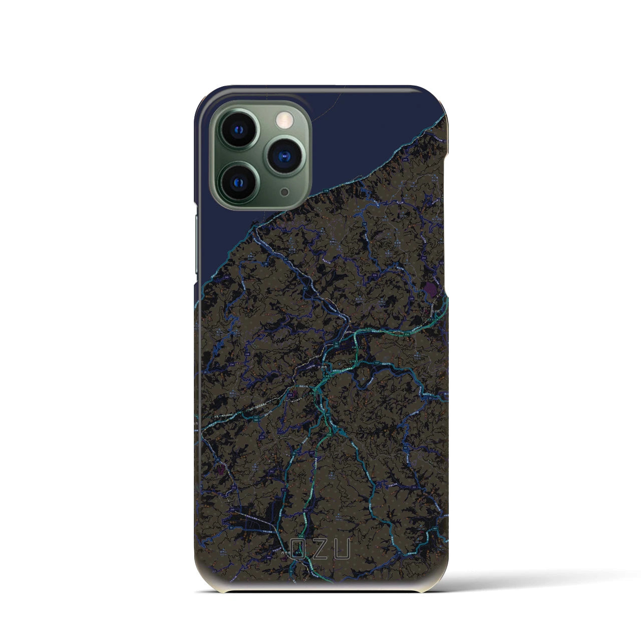 【大洲(愛媛県)】地図柄iPhoneケース(バックカバータイプ)