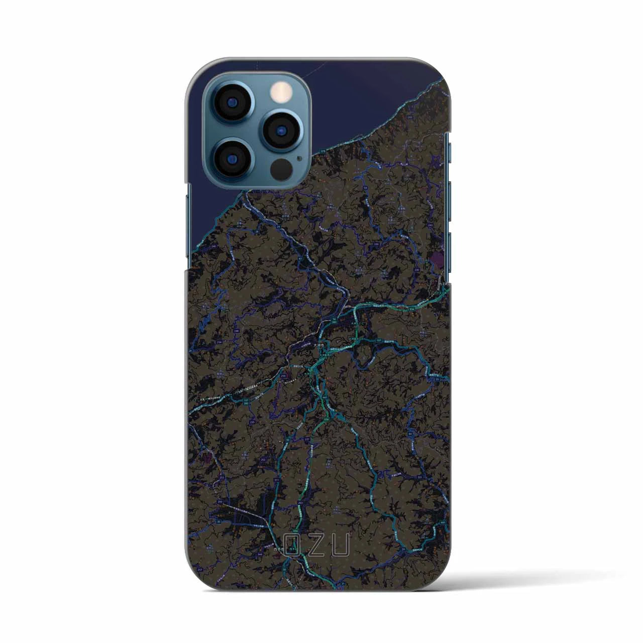 【大洲(愛媛県)】地図柄iPhoneケース(バックカバータイプ)