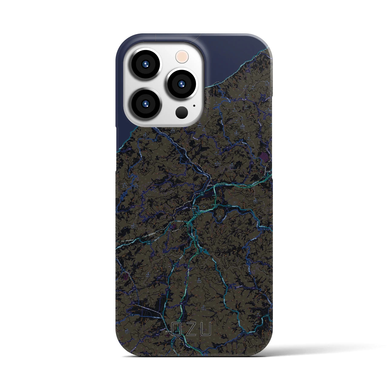 【大洲(愛媛県)】地図柄iPhoneケース(バックカバータイプ)