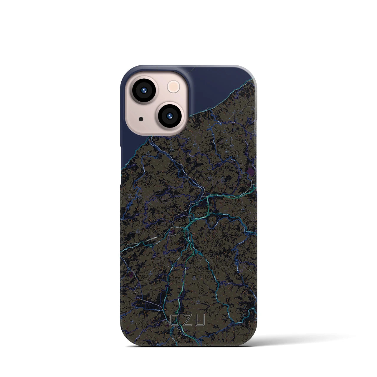 【大洲(愛媛県)】地図柄iPhoneケース(バックカバータイプ)