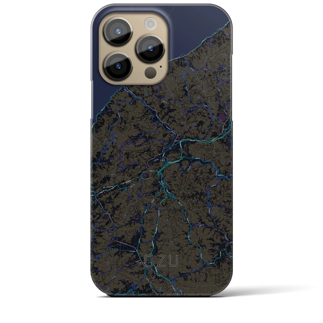 【大洲(愛媛県)】地図柄iPhoneケース(バックカバータイプ)