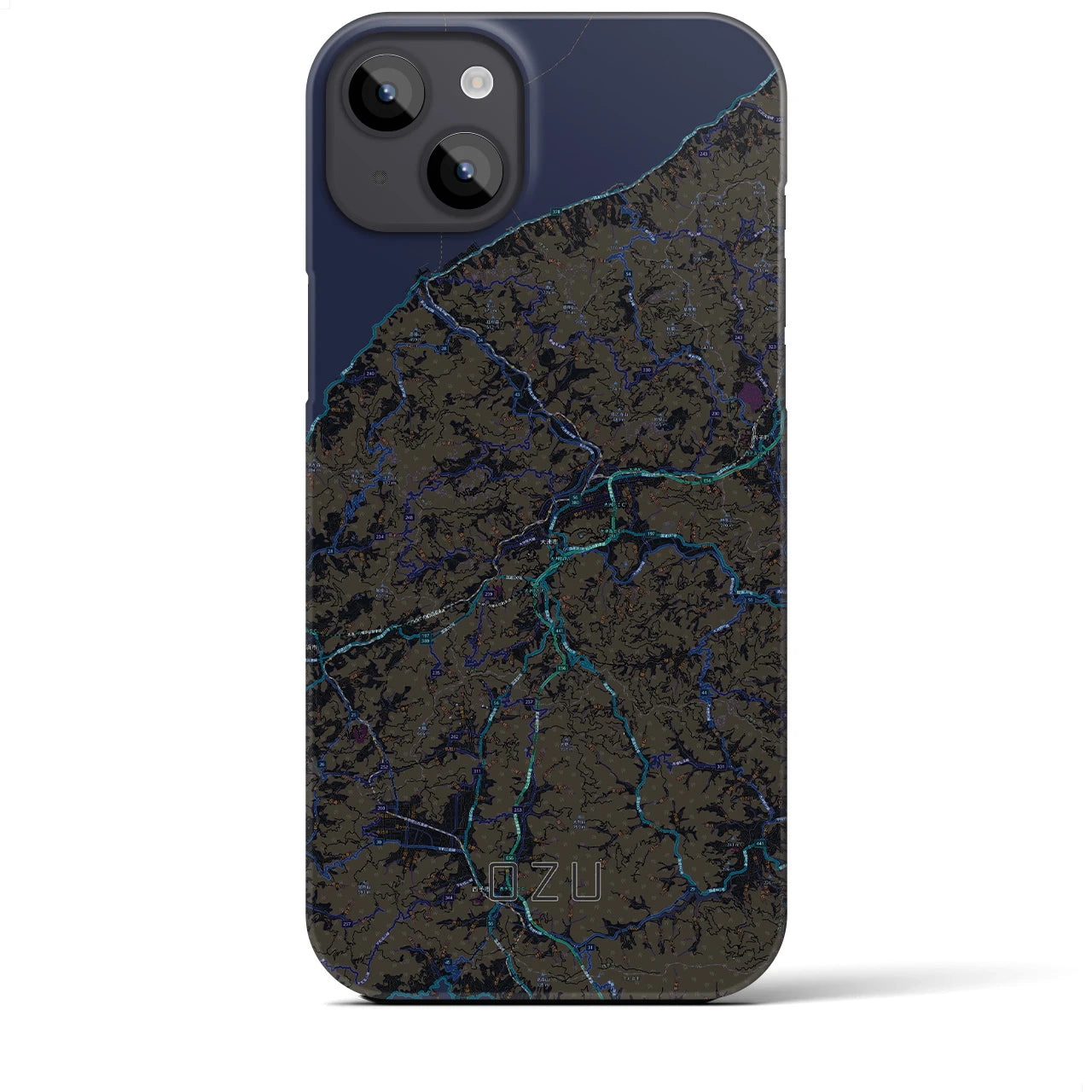 【大洲(愛媛県)】地図柄iPhoneケース(バックカバータイプ)