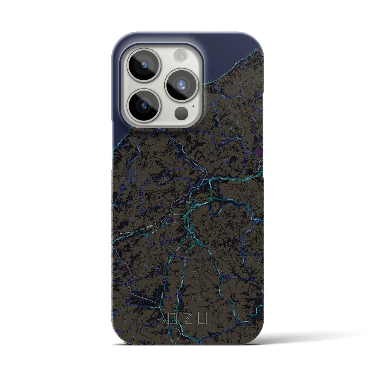 【大洲(愛媛県)】地図柄iPhoneケース(バックカバータイプ)