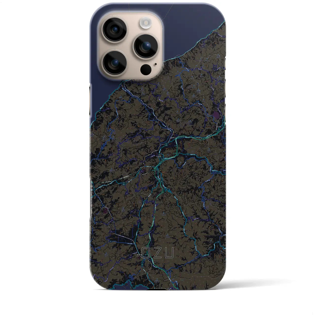 【大洲(愛媛県)】地図柄iPhoneケース(バックカバータイプ)