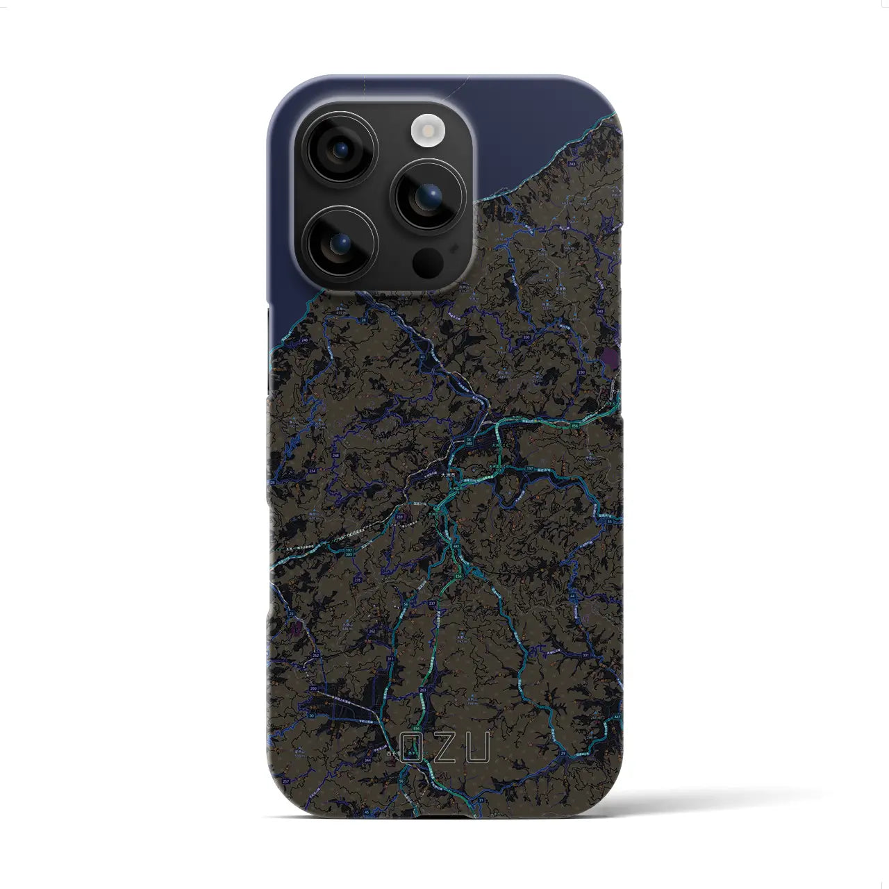 【大洲(愛媛県)】地図柄iPhoneケース(バックカバータイプ)