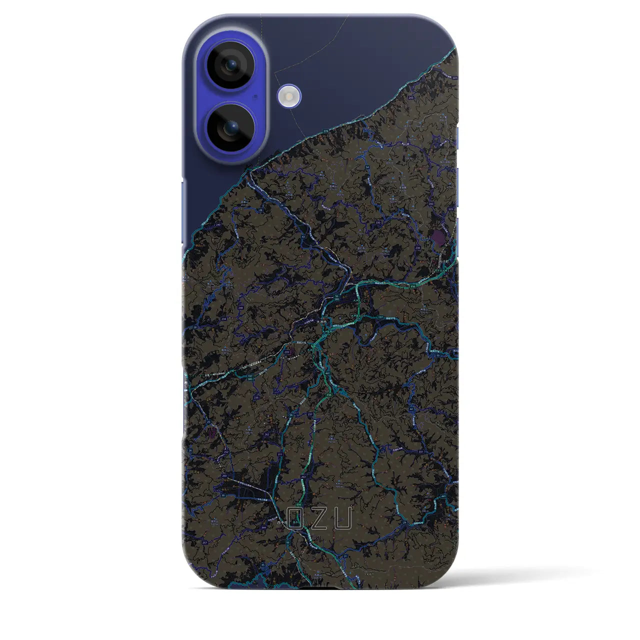 【大洲(愛媛県)】地図柄iPhoneケース(バックカバータイプ)