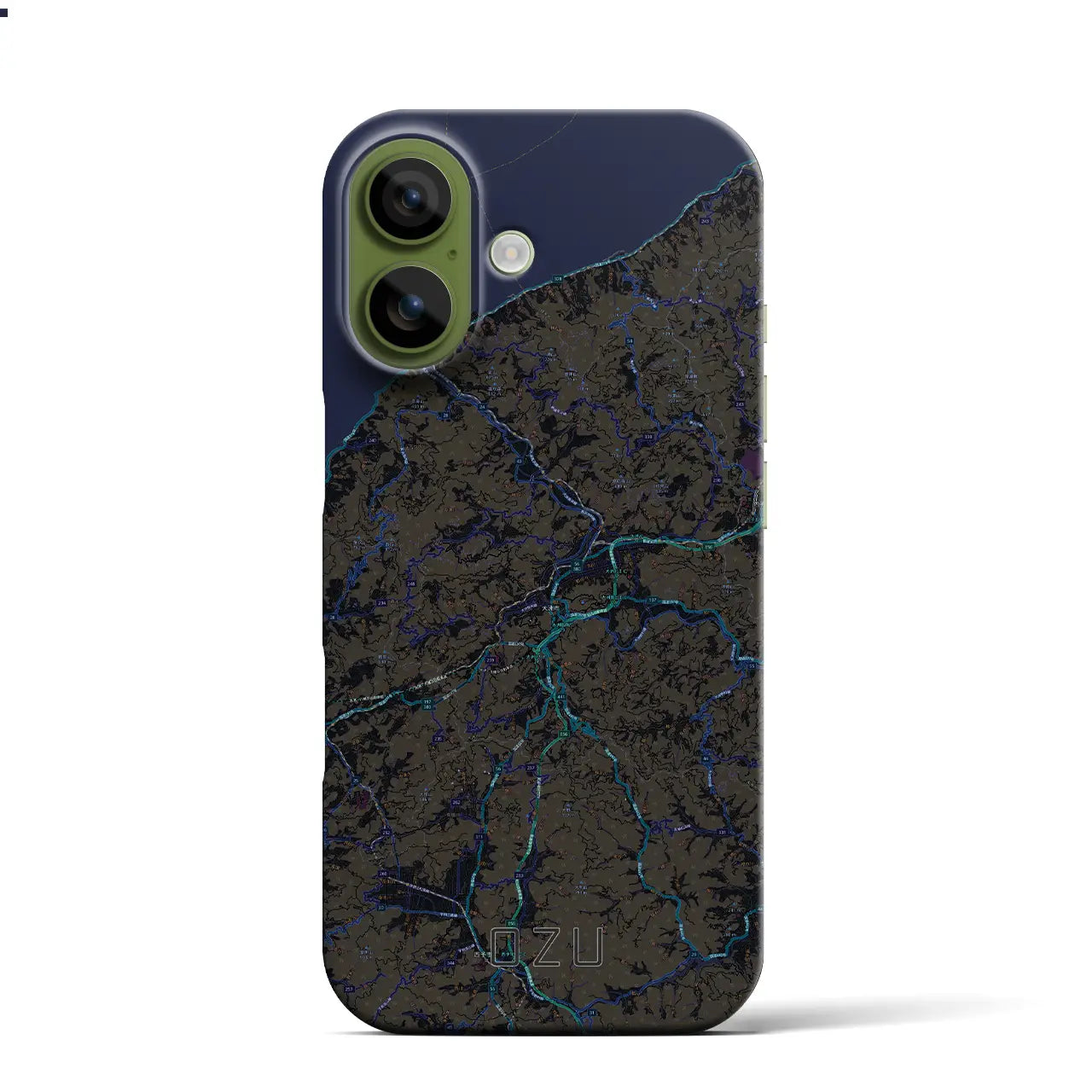 【大洲(愛媛県)】地図柄iPhoneケース(バックカバータイプ)