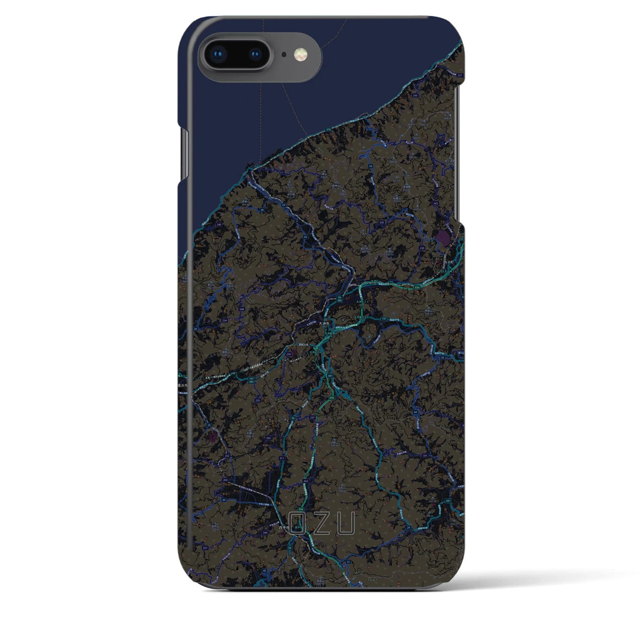 【大洲(愛媛県)】地図柄iPhoneケース(バックカバータイプ)