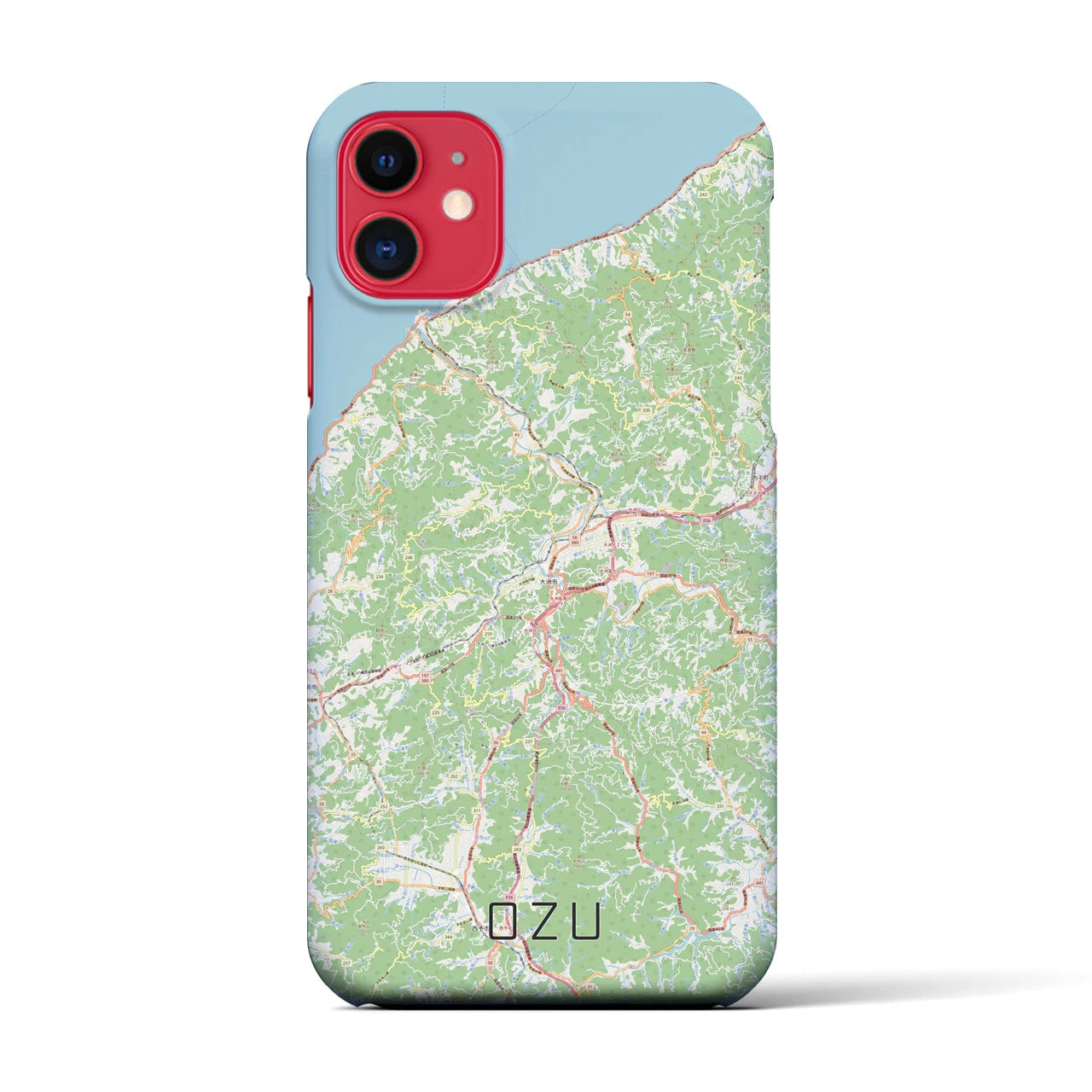 【大洲(愛媛県)】地図柄iPhoneケース(バックカバータイプ)