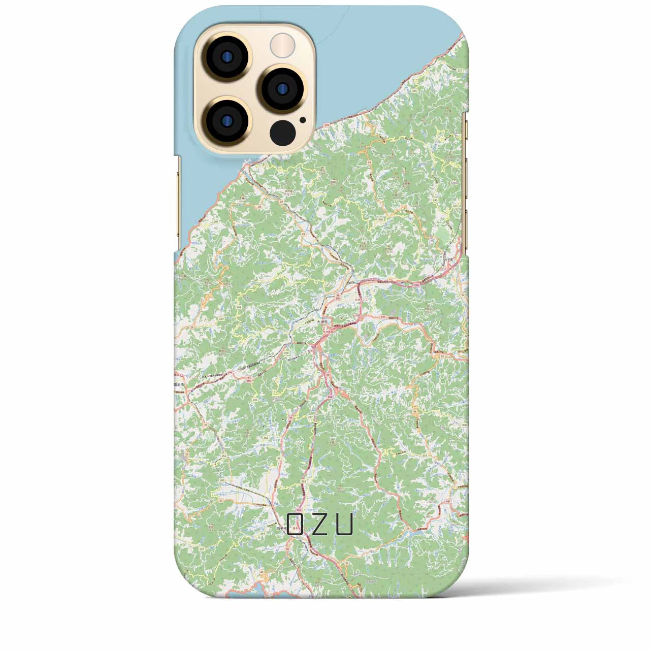 【大洲(愛媛県)】地図柄iPhoneケース(バックカバータイプ)