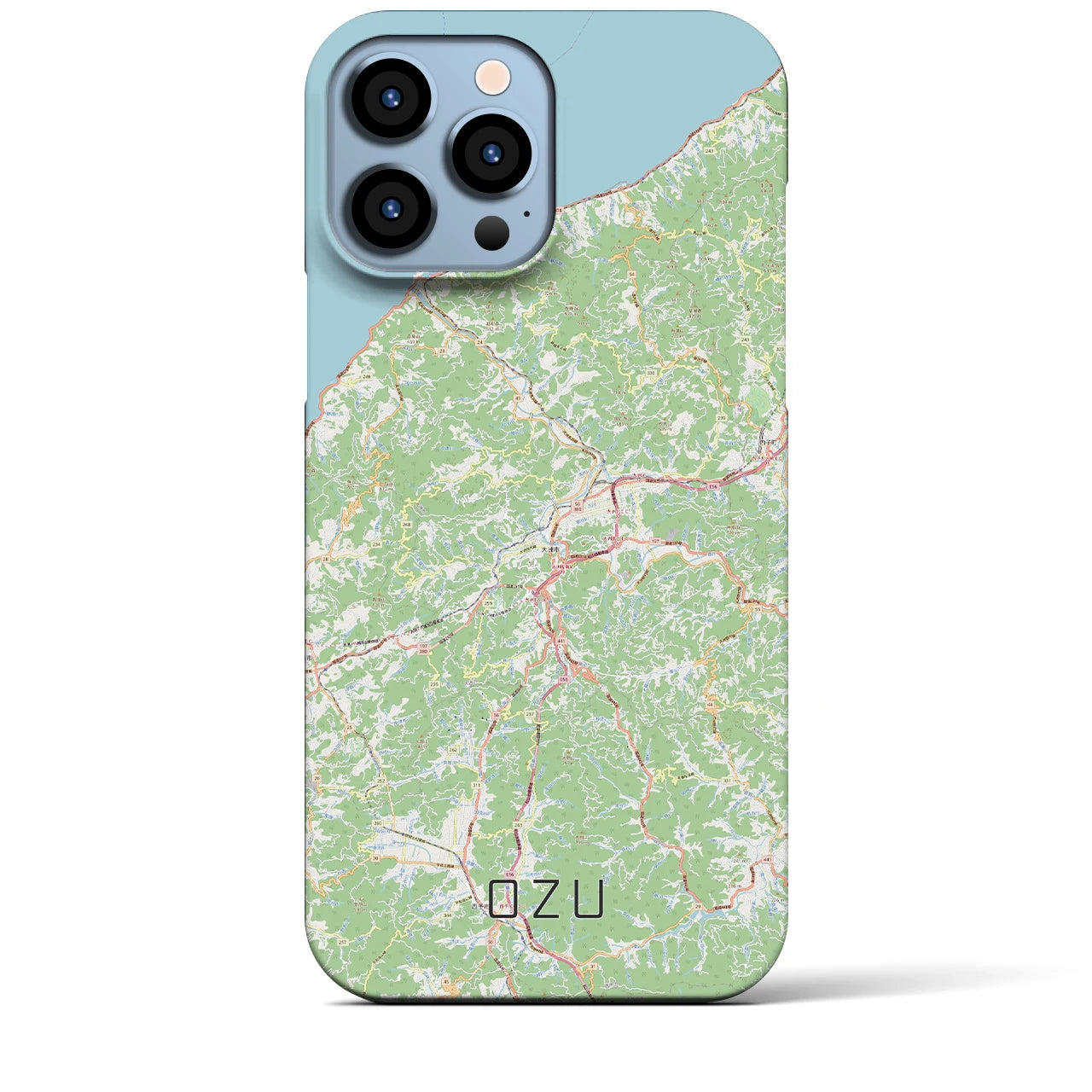 【大洲(愛媛県)】地図柄iPhoneケース(バックカバータイプ)
