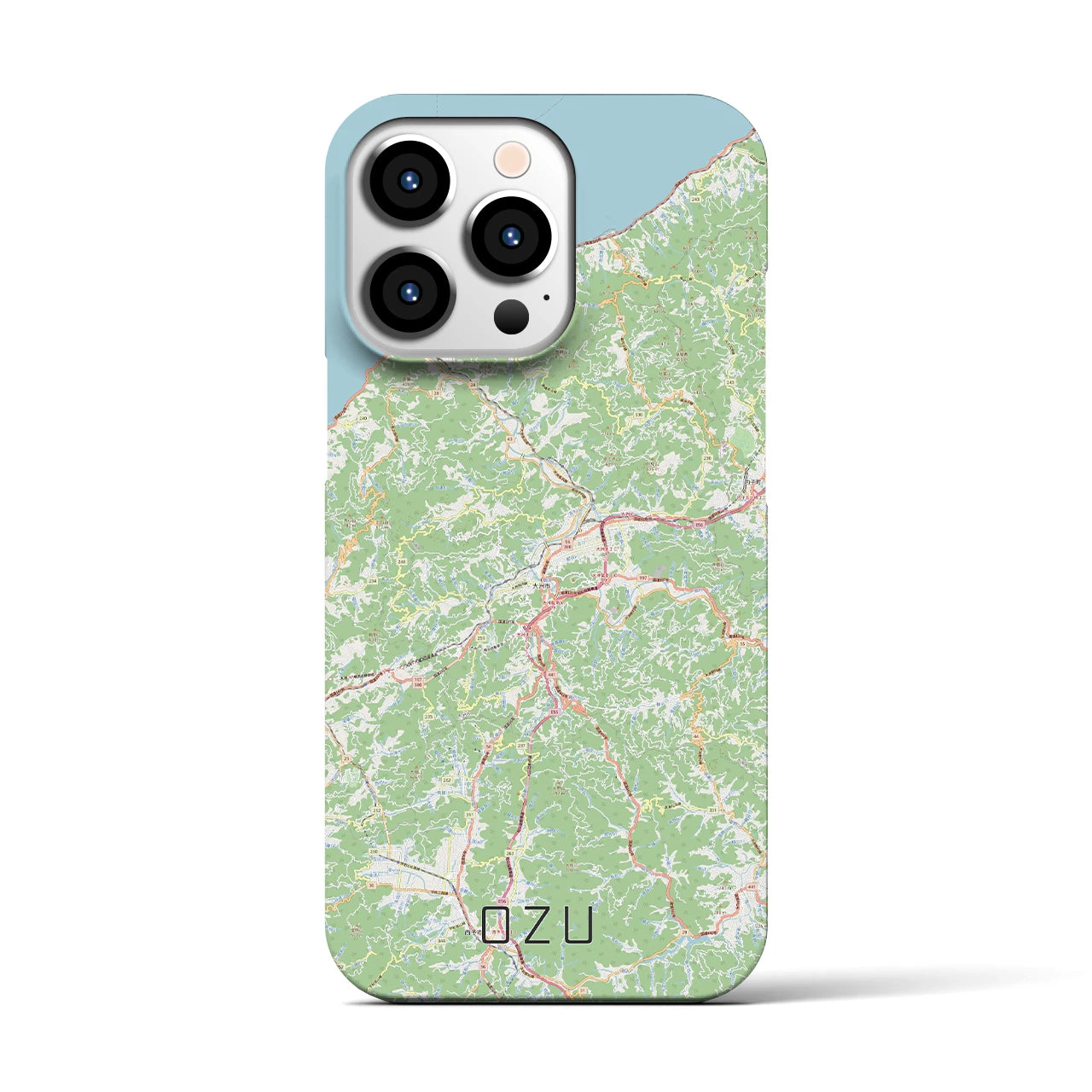 【大洲(愛媛県)】地図柄iPhoneケース(バックカバータイプ)