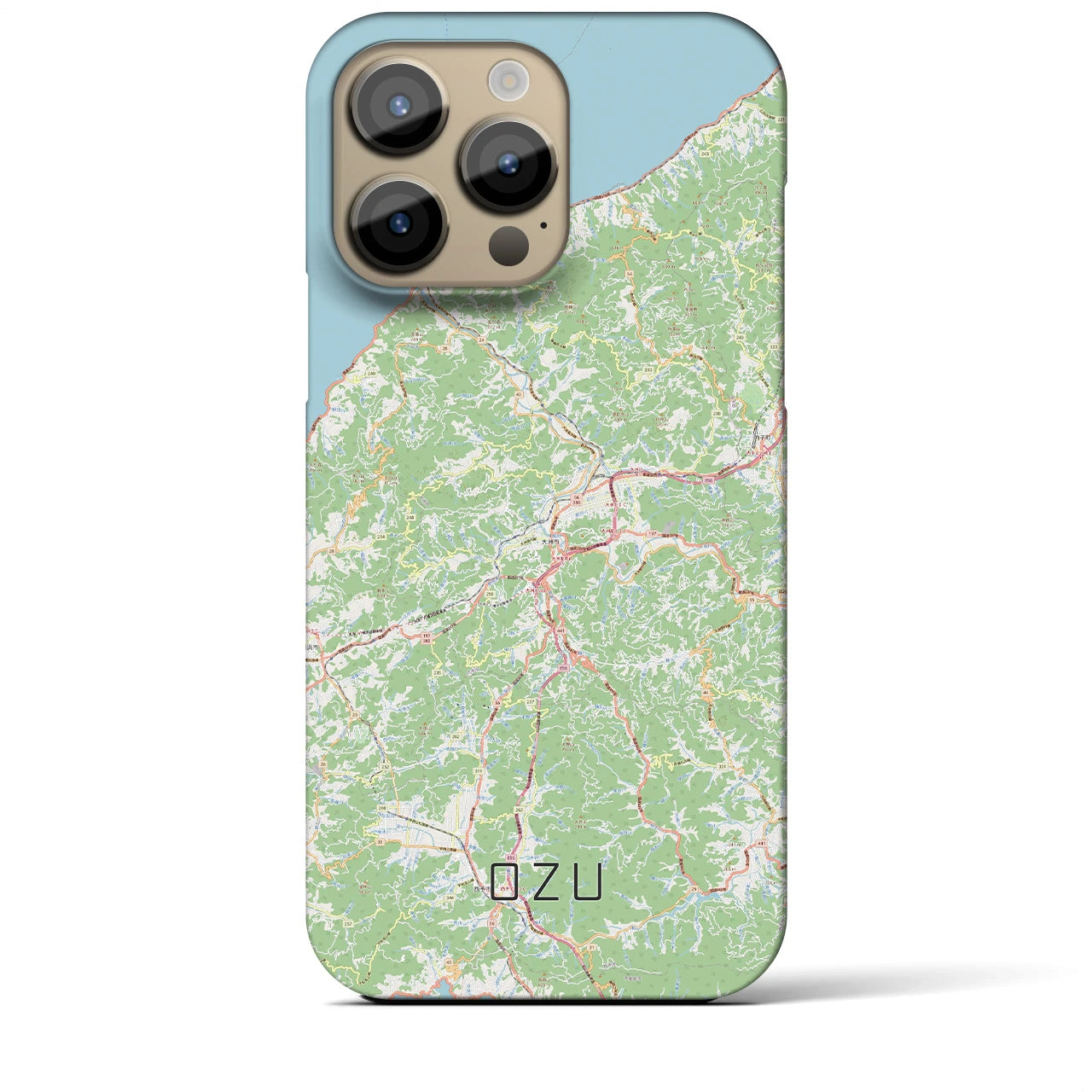 【大洲(愛媛県)】地図柄iPhoneケース(バックカバータイプ)