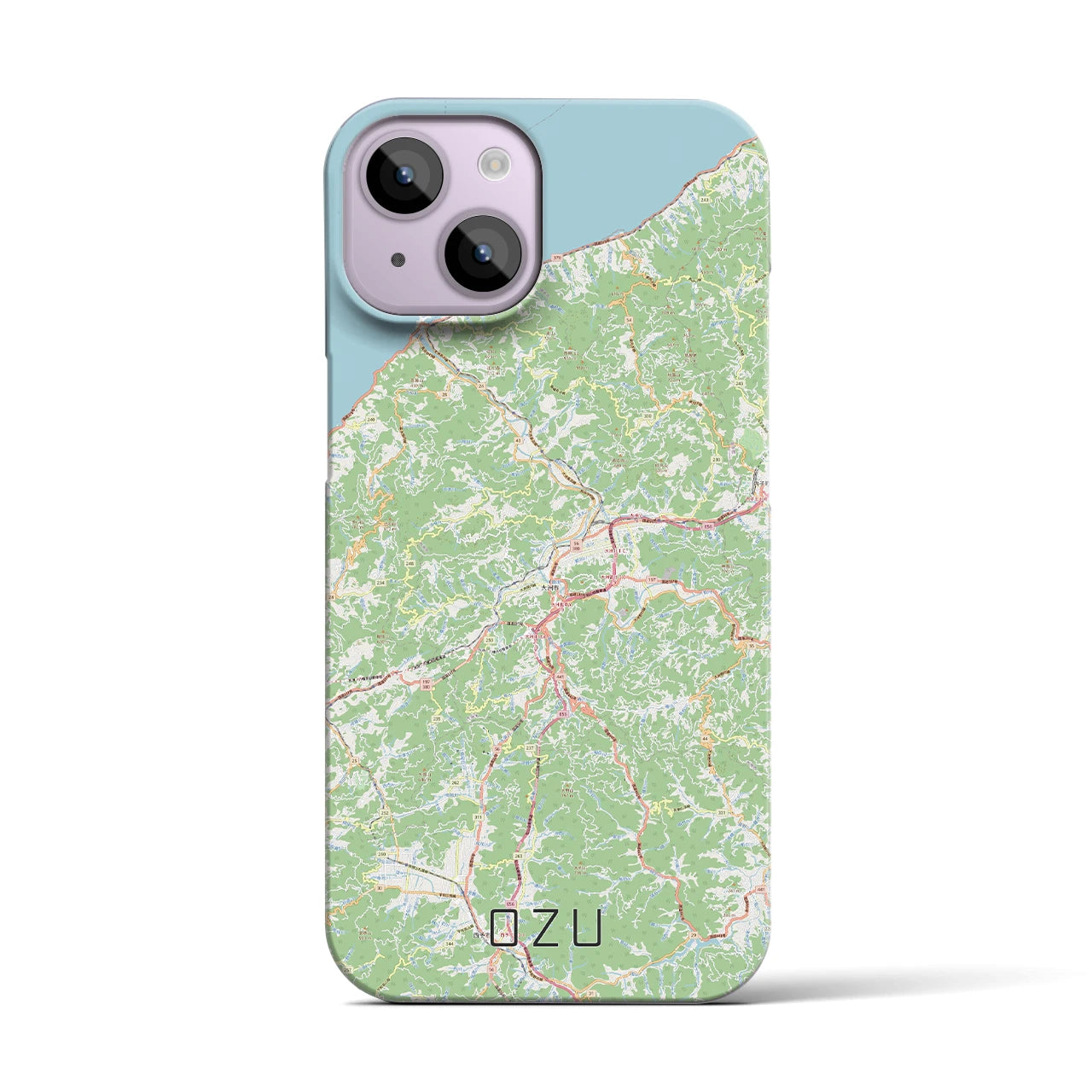 【大洲(愛媛県)】地図柄iPhoneケース(バックカバータイプ)