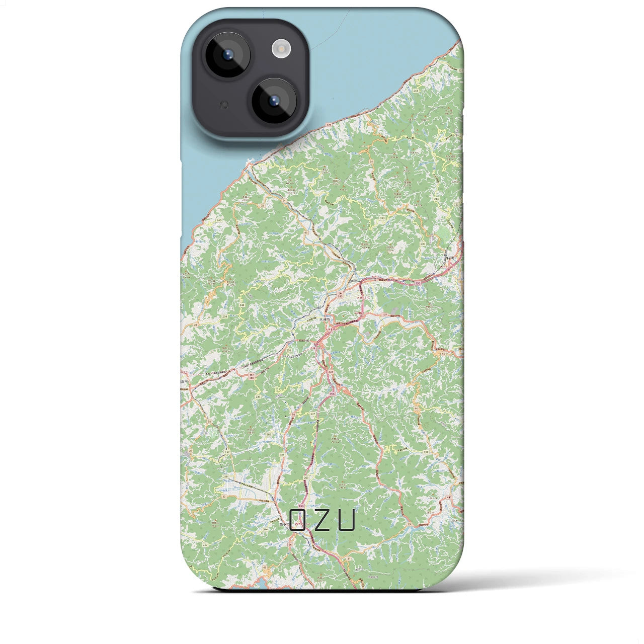 【大洲(愛媛県)】地図柄iPhoneケース(バックカバータイプ)