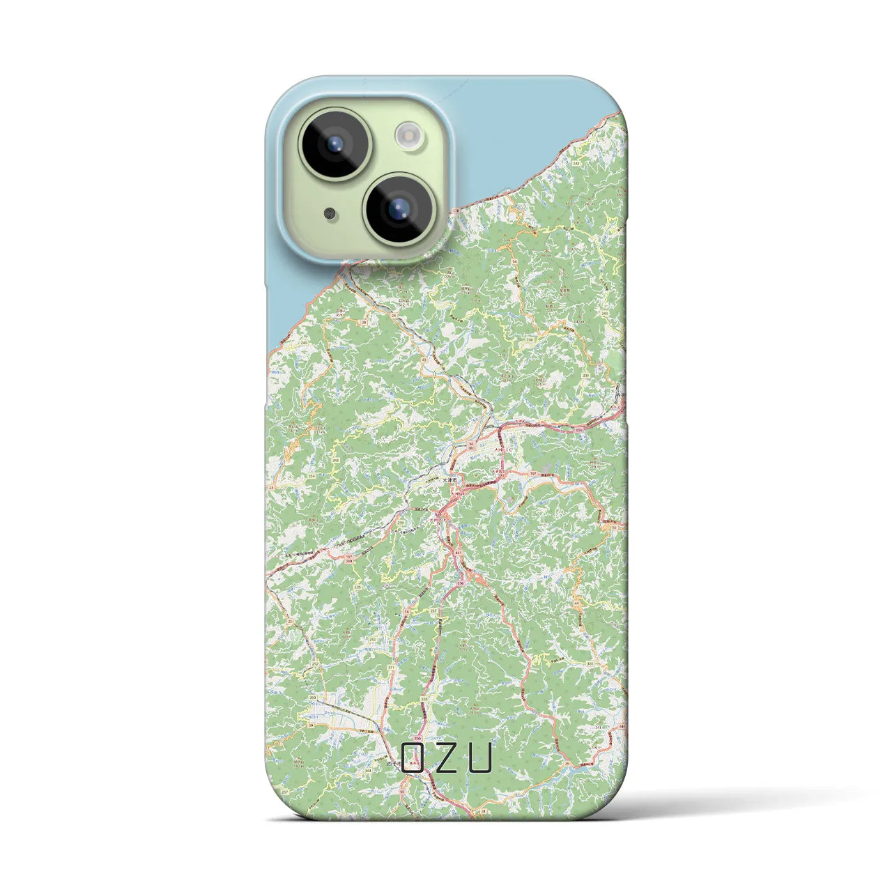 【大洲(愛媛県)】地図柄iPhoneケース(バックカバータイプ)