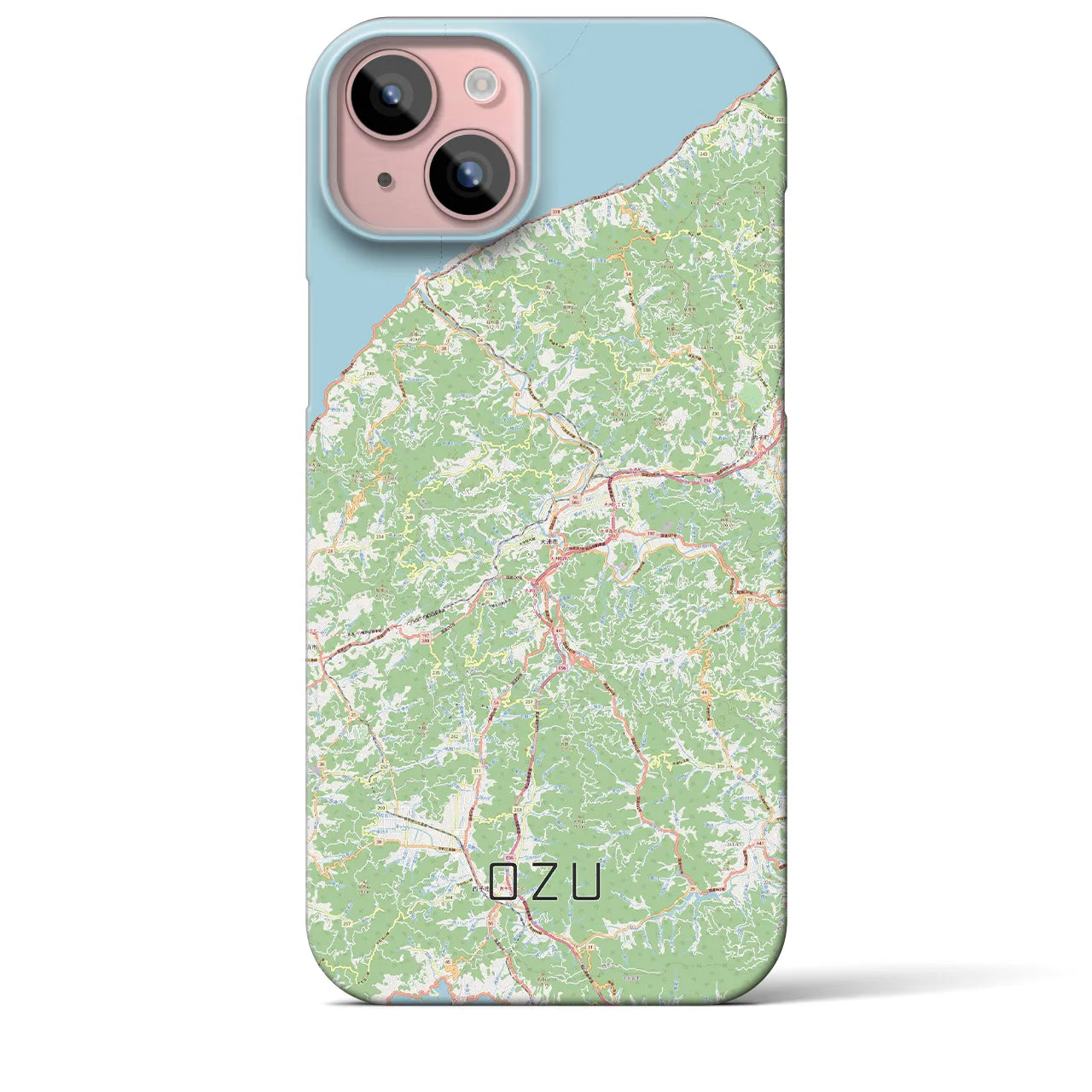 【大洲(愛媛県)】地図柄iPhoneケース(バックカバータイプ)