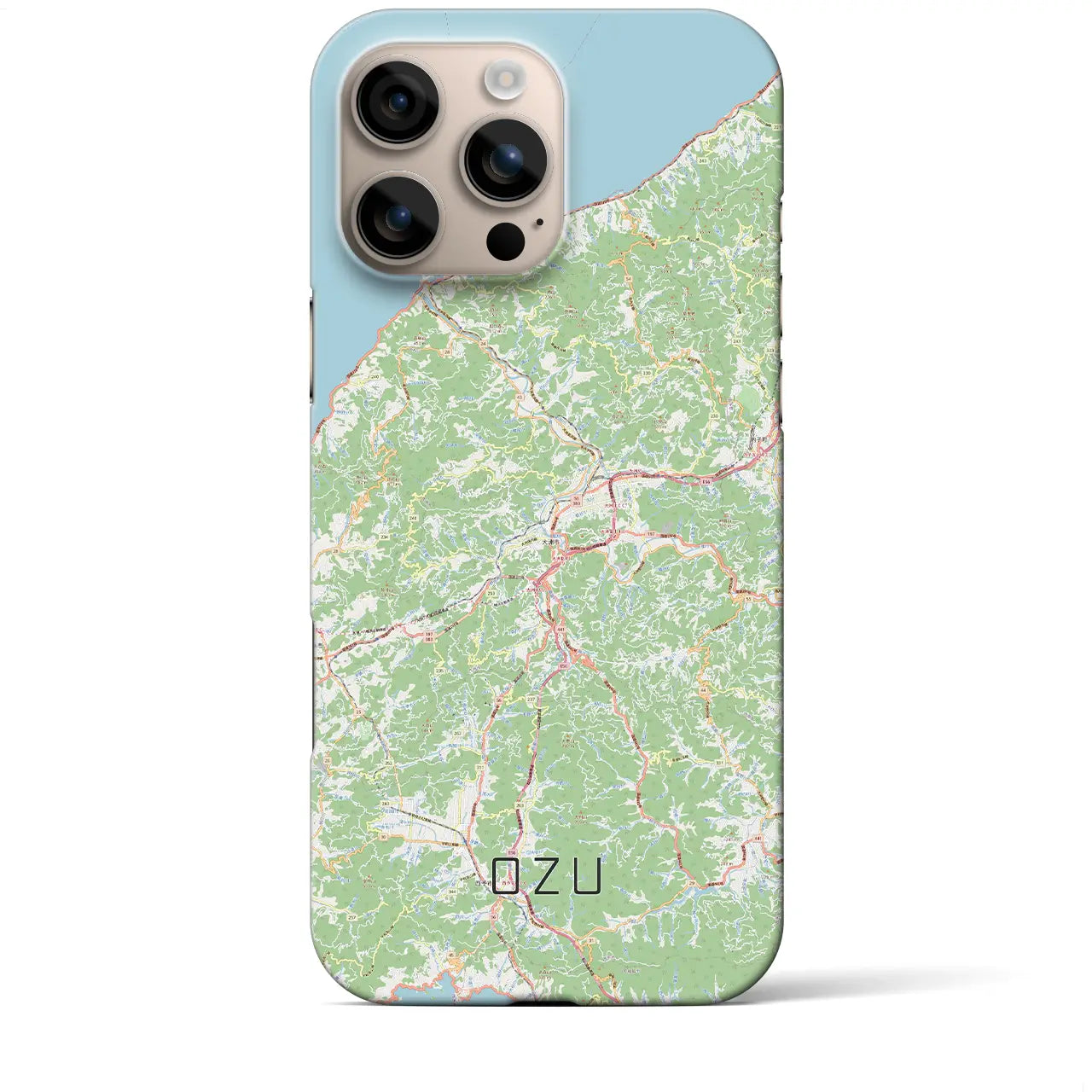 【大洲(愛媛県)】地図柄iPhoneケース(バックカバータイプ)