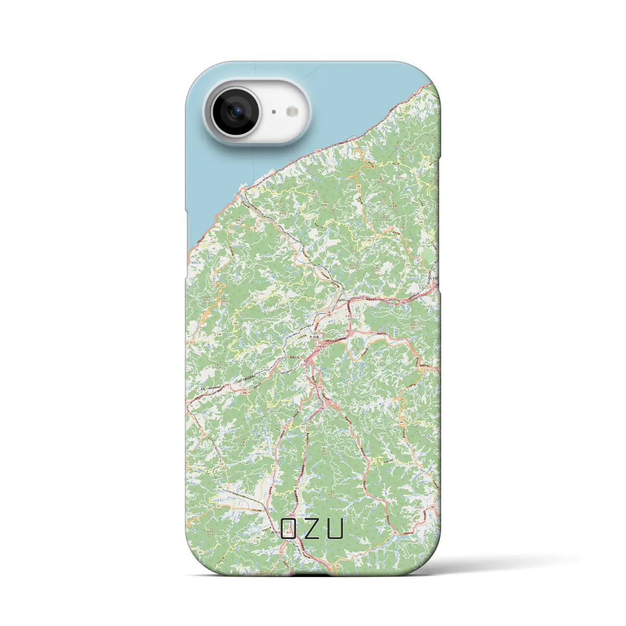 【大洲(愛媛県)】地図柄iPhoneケース(バックカバータイプ)