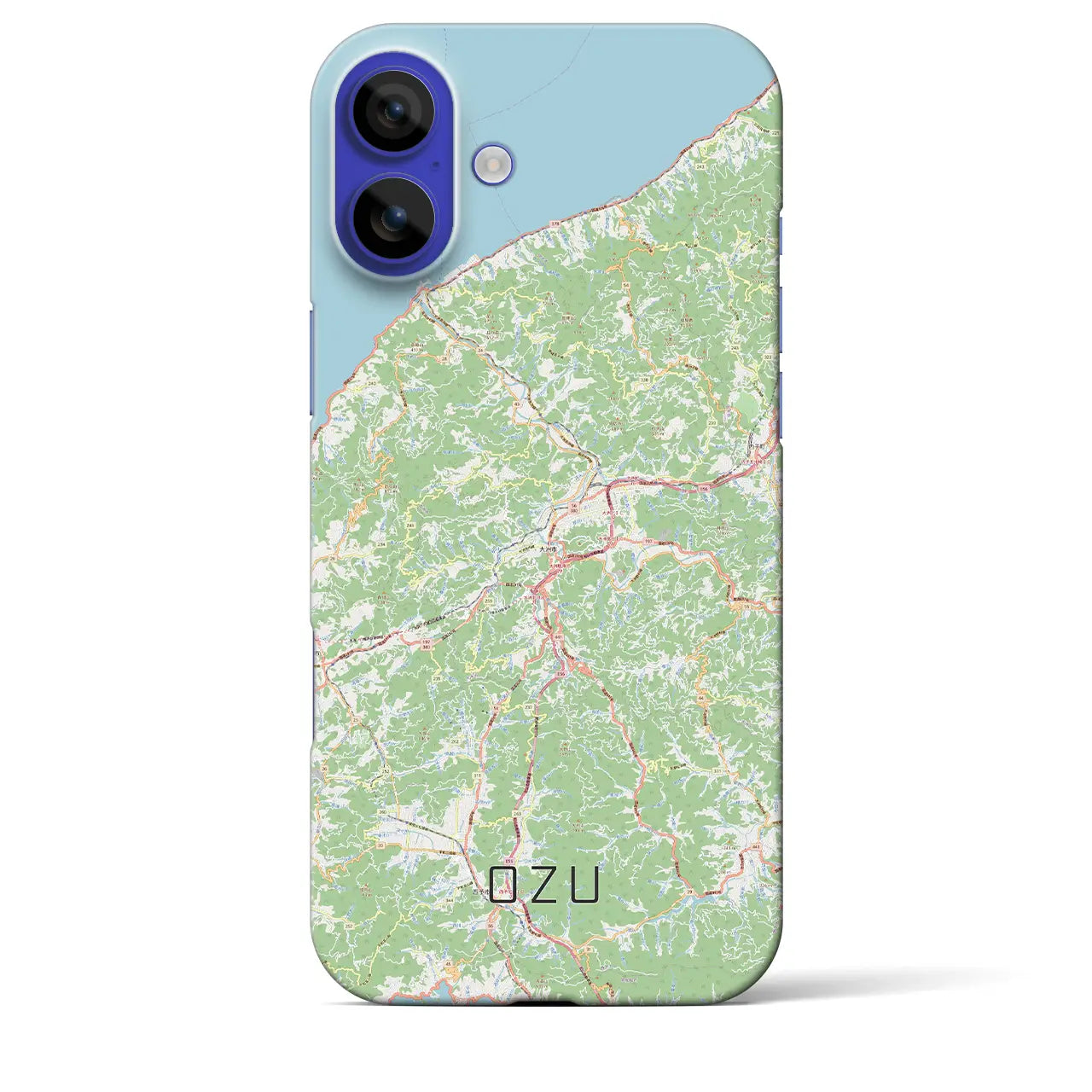 【大洲(愛媛県)】地図柄iPhoneケース(バックカバータイプ)ナチュラル・iPhone 16 Pro Max 用