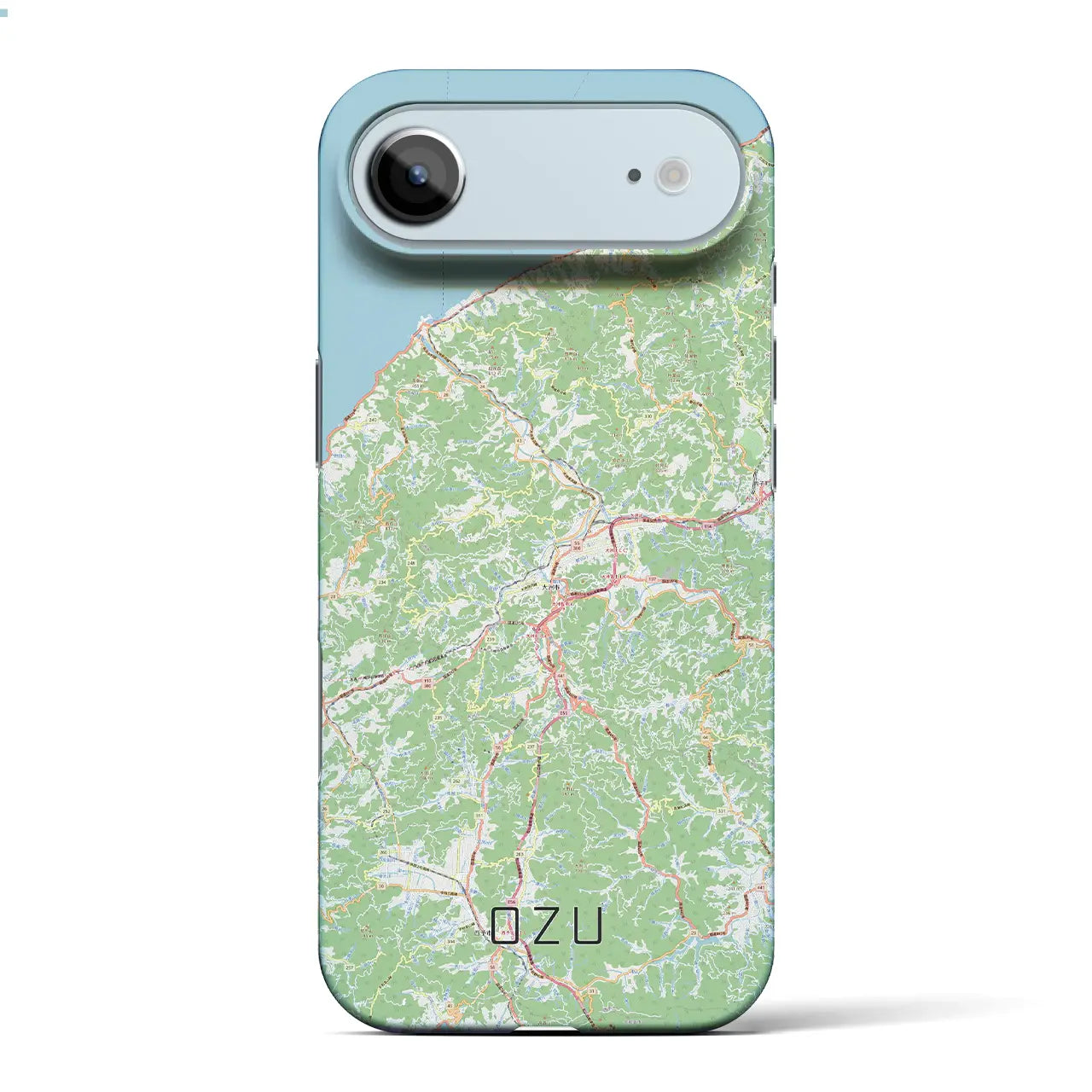 【大洲(愛媛県)】地図柄iPhoneケース(バックカバータイプ)ブラック・iPhone 17 Pro Max 用