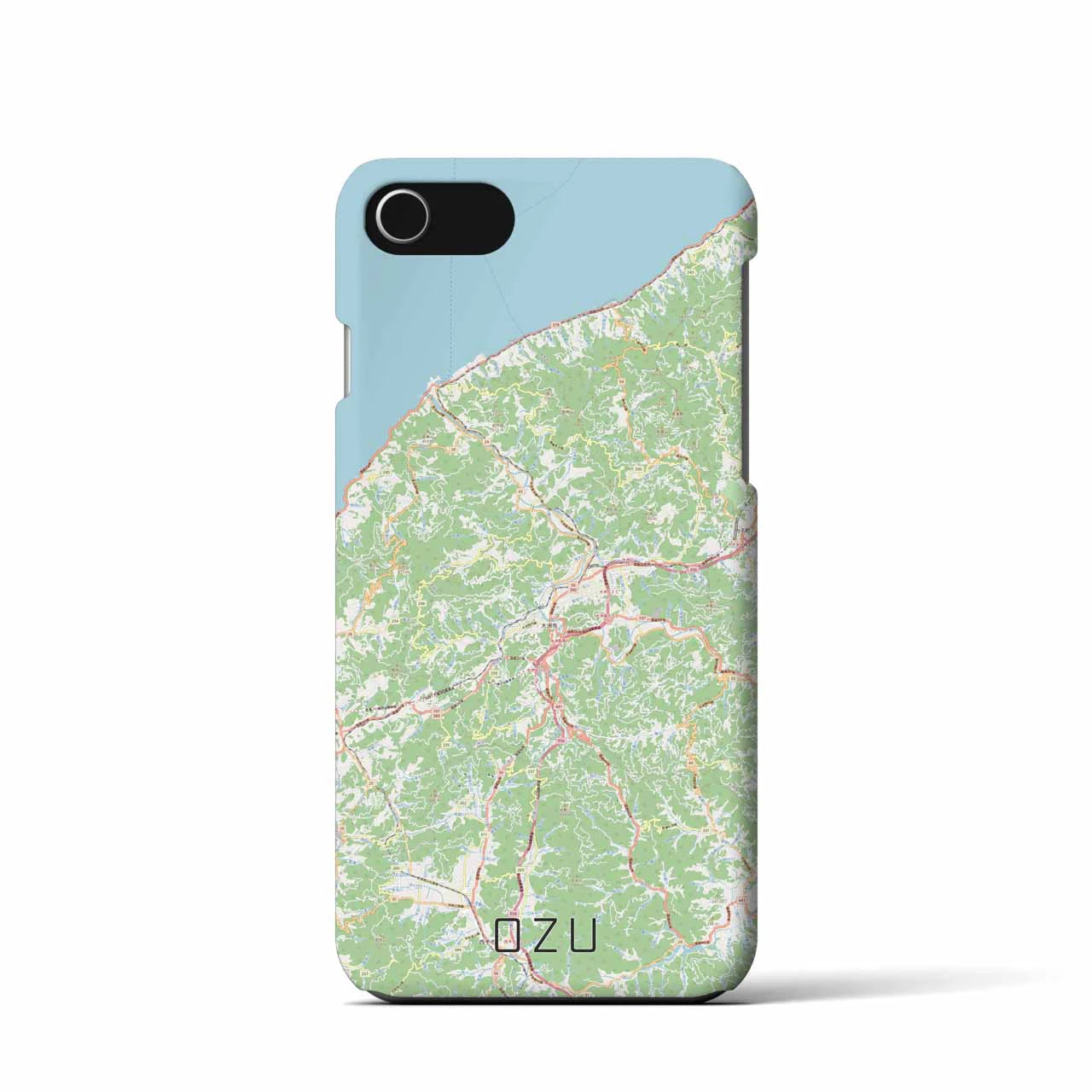 【大洲(愛媛県)】地図柄iPhoneケース(バックカバータイプ)