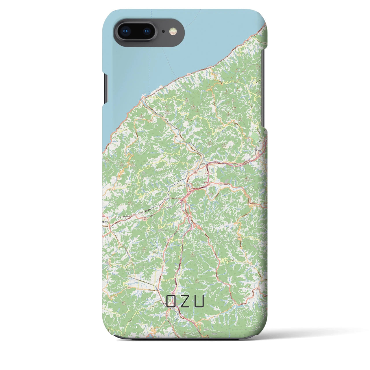 【大洲(愛媛県)】地図柄iPhoneケース(バックカバータイプ)