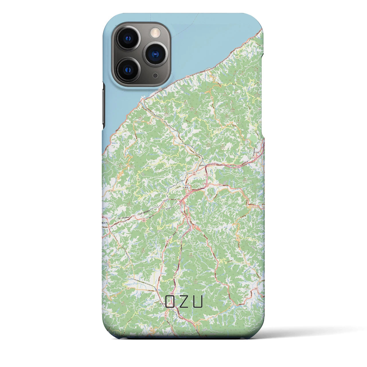 【大洲(愛媛県)】地図柄iPhoneケース(バックカバータイプ)