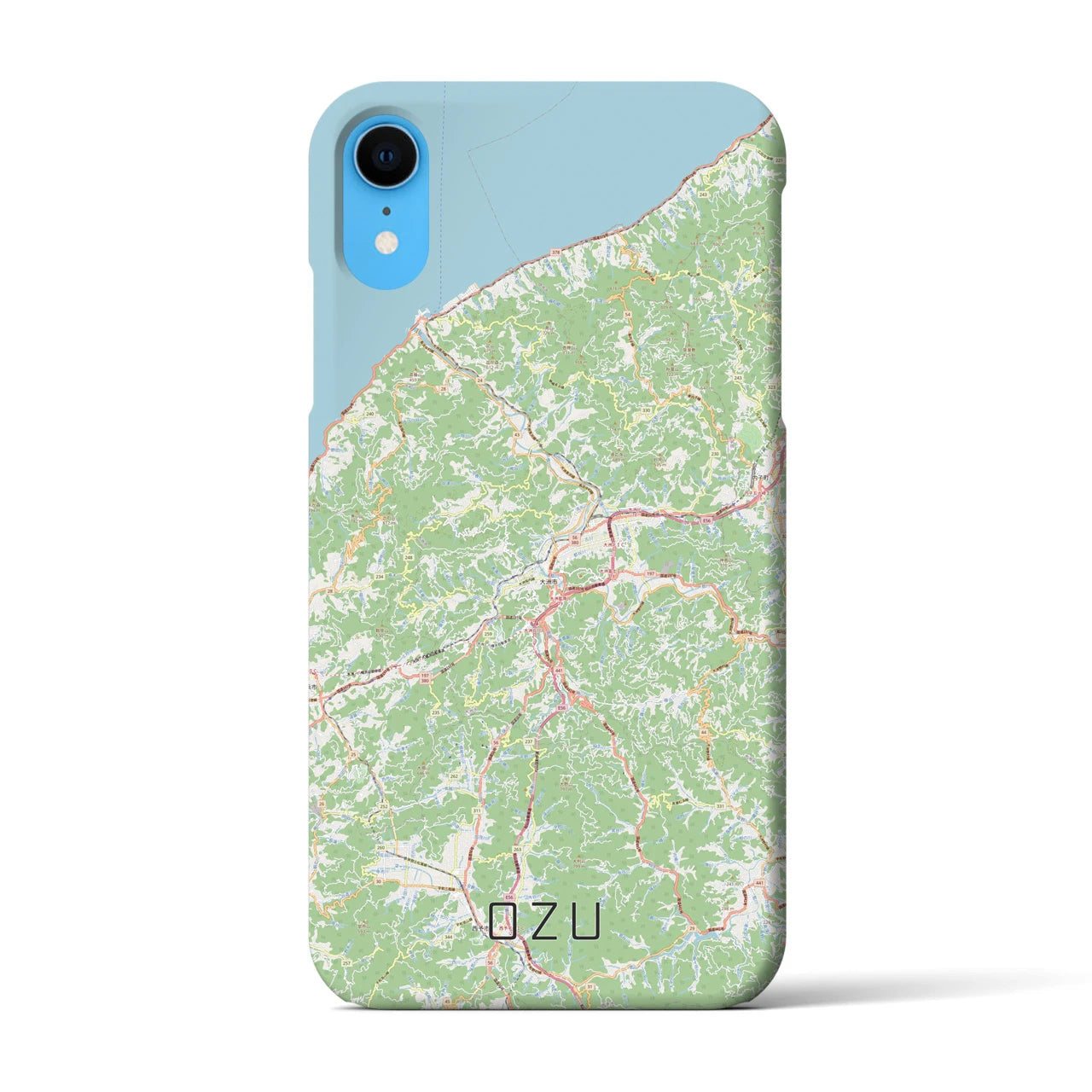 【大洲(愛媛県)】地図柄iPhoneケース(バックカバータイプ)