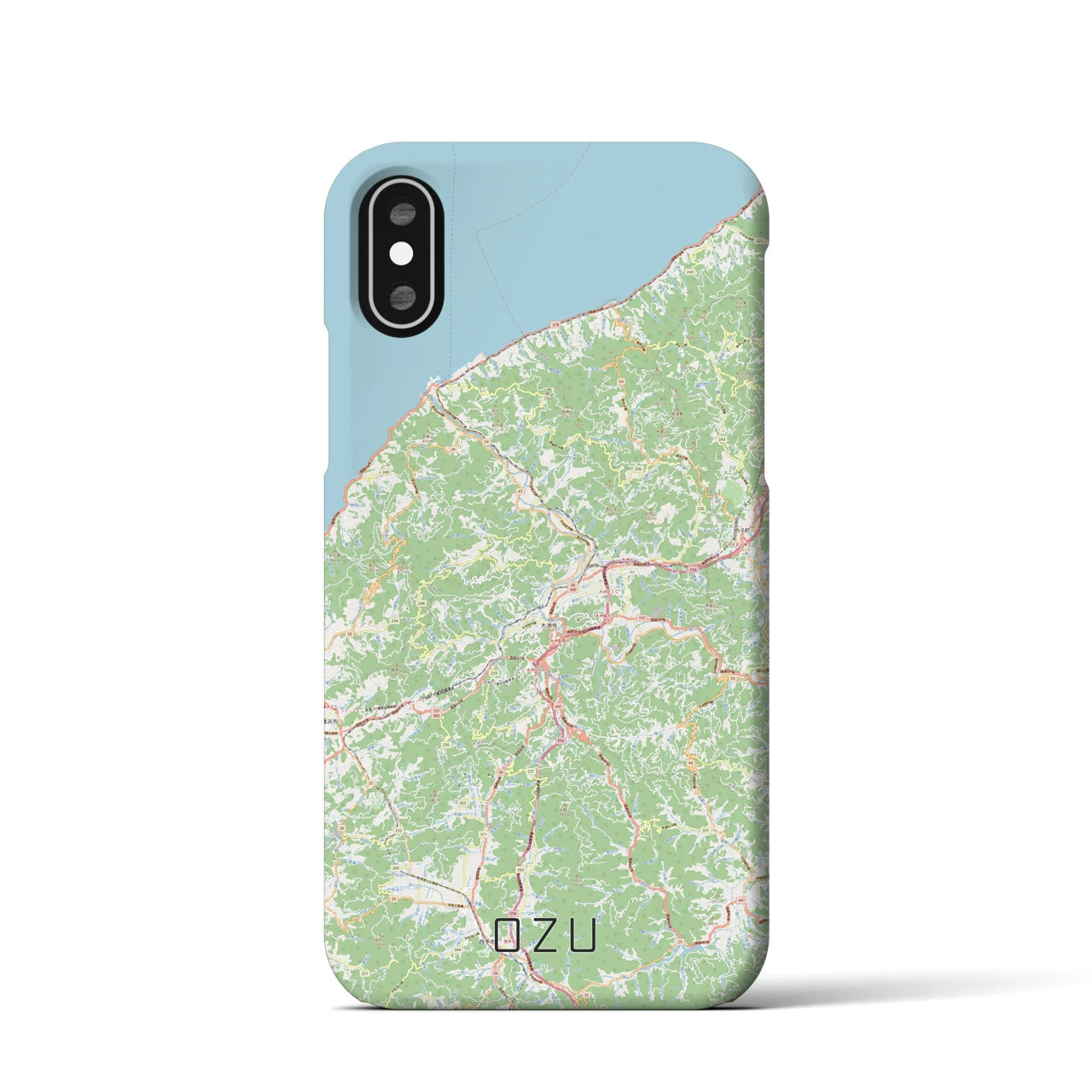 【大洲(愛媛県)】地図柄iPhoneケース(バックカバータイプ)