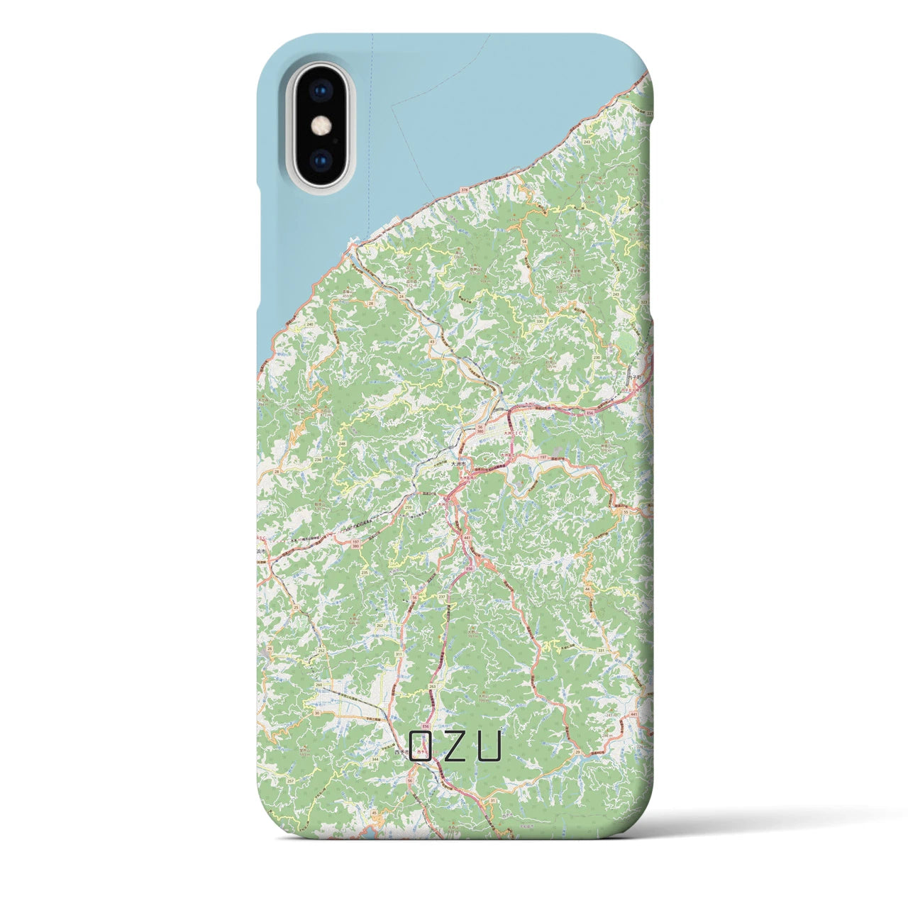 【大洲(愛媛県)】地図柄iPhoneケース(バックカバータイプ)