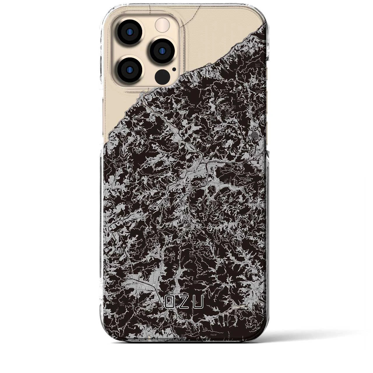 【大洲(愛媛県)】地図柄iPhoneケース(クリアタイプ)