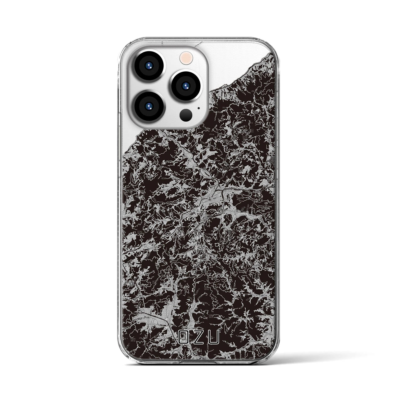 【大洲(愛媛県)】地図柄iPhoneケース(クリアタイプ)