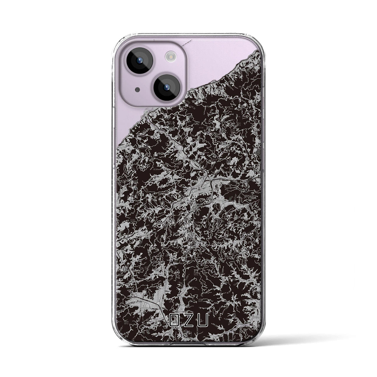 【大洲(愛媛県)】地図柄iPhoneケース(クリアタイプ)